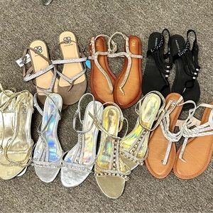 7 Pairs Size 12 Women’s Sandals